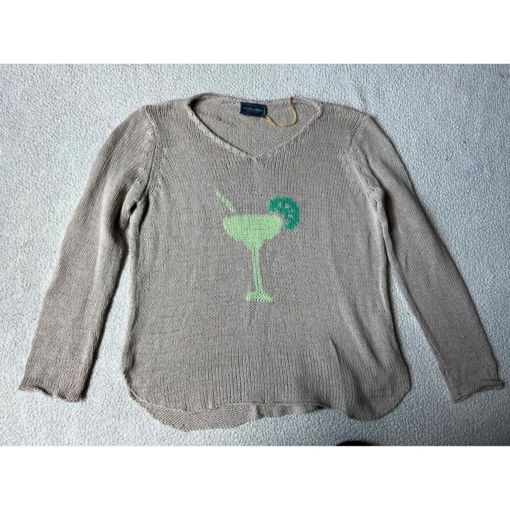Wooden Ships Open Knit Crochet Margarita Sweater Womens XS
